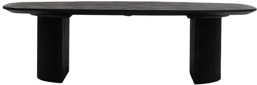 Giga Meubel Salontafel Feline Deens Ovaal Zwart Mangohout 130cm - Foto 3
