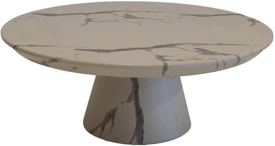 DÉJA Living Salontafel Flen Rond Marmerlook 90x90x35cm