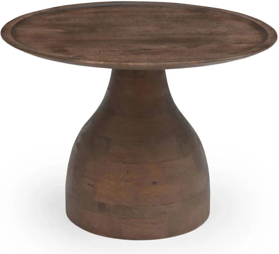 Giga Meubel Salontafel Joji Ø60cm Donkerbruin Mangohout - Foto 2