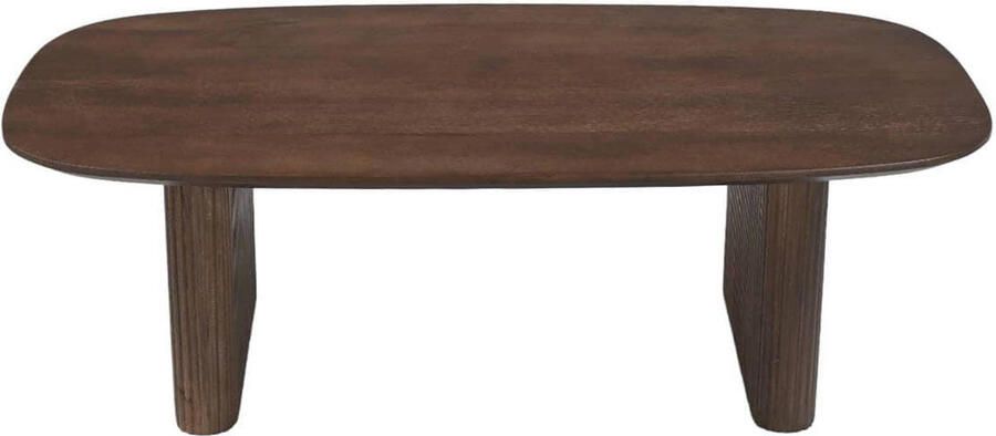 Giga Meubel Salontafel Juro Deens Ovaal Donkerbruin Hout 120x70x38cm - Foto 2
