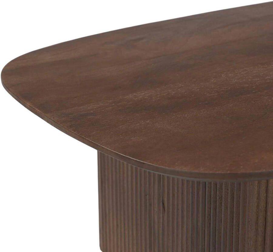 Giga Meubel Salontafel Juro Deens Ovaal Donkerbruin Hout 120x70x38cm - Foto 3