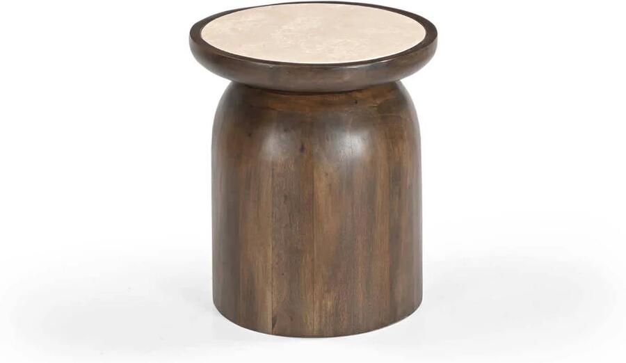 Giga Meubel Salontafel Rond Ø38cm Bruin Marmer Kaja - Foto 3