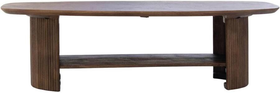 Giga Meubel Salontafel Lorna Deens Ovaal Bruin Hout 130x70x38cm