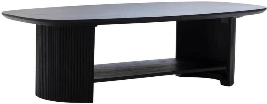 Giga Meubel Salontafel Lorna Deens Ovaal Zwart Hout 130x70x38cm - Foto 2