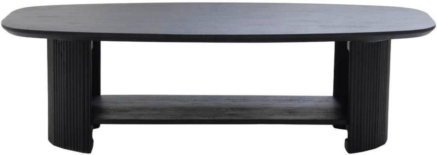 Giga Meubel Salontafel Lorna Deens Ovaal Zwart Hout 130x70x38cm - Foto 3