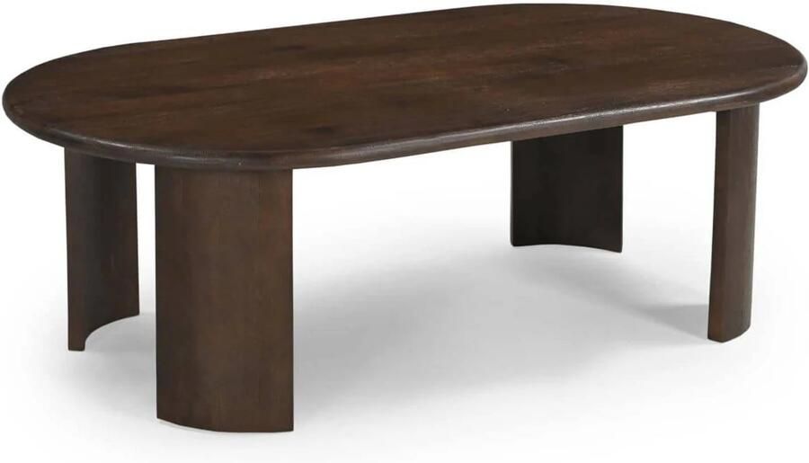 Giga Meubel Salontafel Organisch Donkerbruin Mangohout 120cm Salontafel Maikel - Foto 2