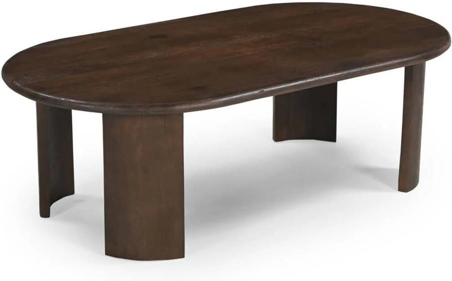 Giga Meubel Salontafel Organisch Donkerbruin Mangohout 120cm Salontafel Maikel - Foto 3
