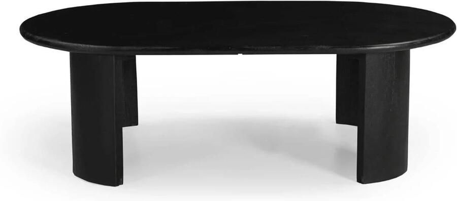 Giga Meubel Salontafel Ovaal 120cm Zwart Mangohout Maikel - Foto 3