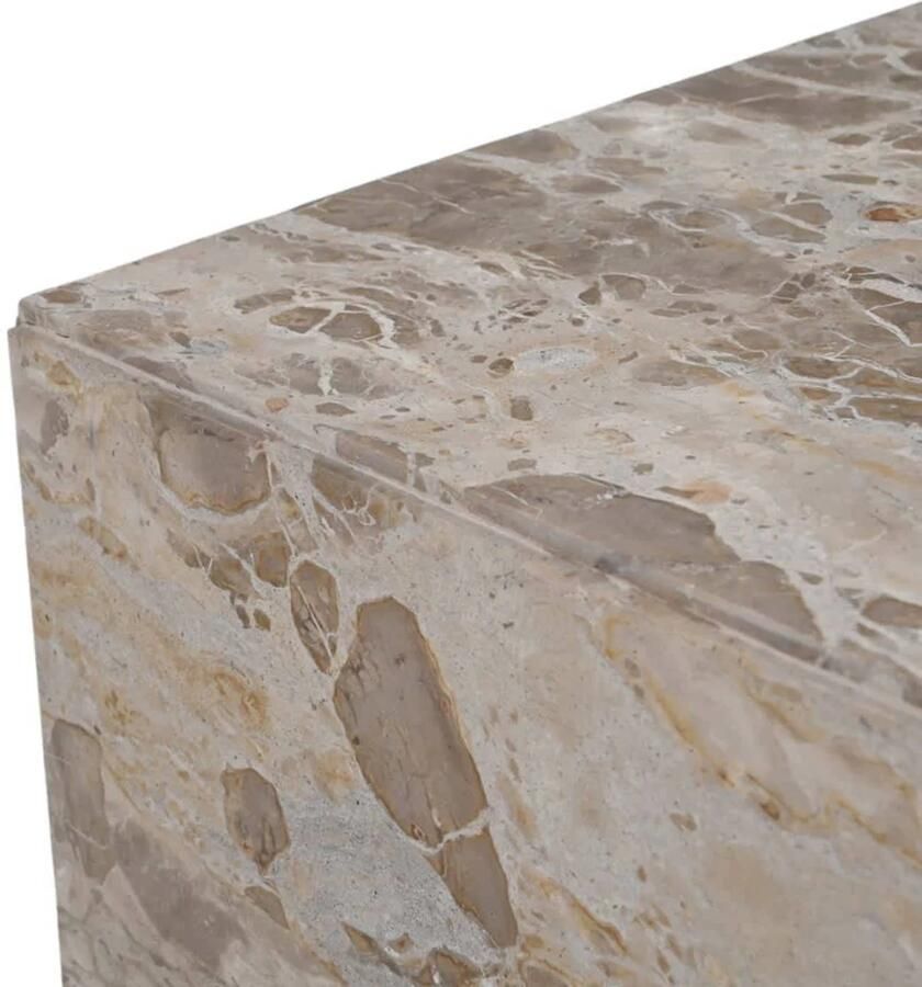 DÉJA Living Salontafel Malax Vierkant Grijs Marmer 62x62x35cm - Foto 3