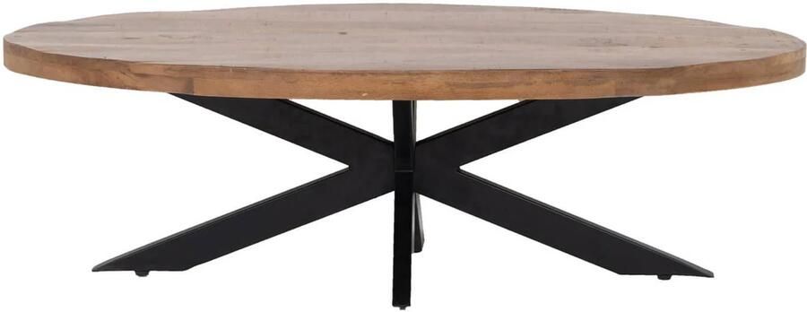 Giga Meubel Salontafel Ovaal Mangohout Bruin 130cm Tafel Mansour - Foto 3