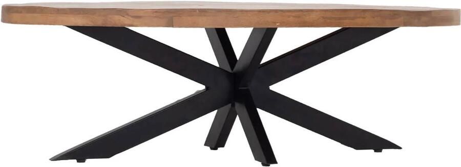 Giga Meubel Salontafel Ovaal Mangohout Bruin 130cm Tafel Mansour - Foto 5