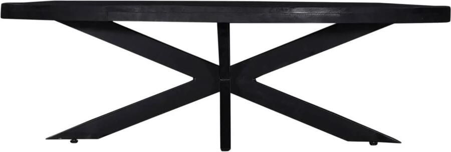 Giga Meubel Salontafel Ovaal Zwart 130cm Mangohout Tafel Mansour - Foto 4