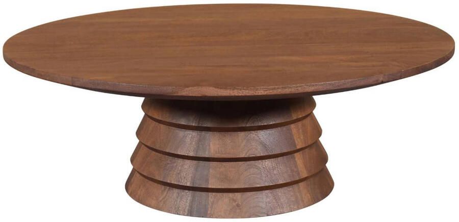 DÉJA Living Salontafel Marín Rond Donkerbruin Mangohout 90x90x31cm