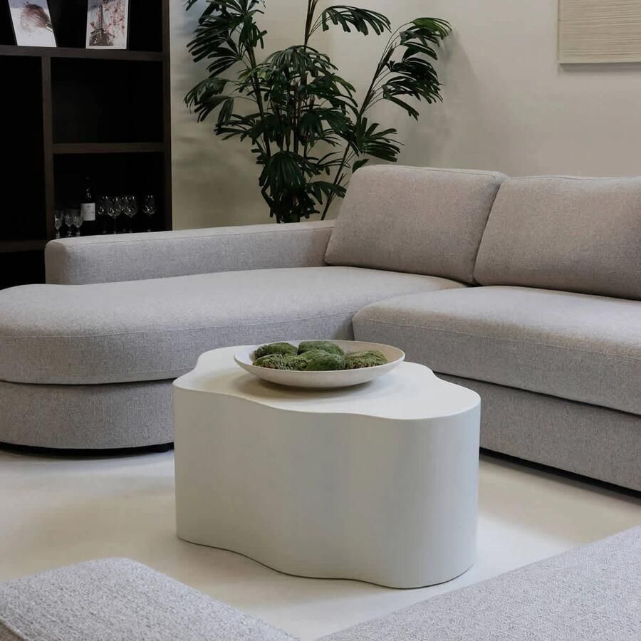 DÉJA Living Salontafel Marly Organisch Wit Eco Composiet 100x70x41cm - Foto 2