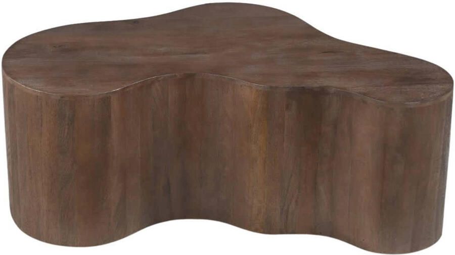 Giga Meubel Salontafel Moos Organisch Donkerbruin Hout 100x65x36cm