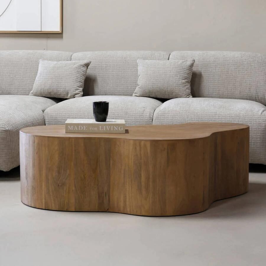 Giga Meubel Salontafel Naturel Organisch 129x84x36cm Moos - Foto 2