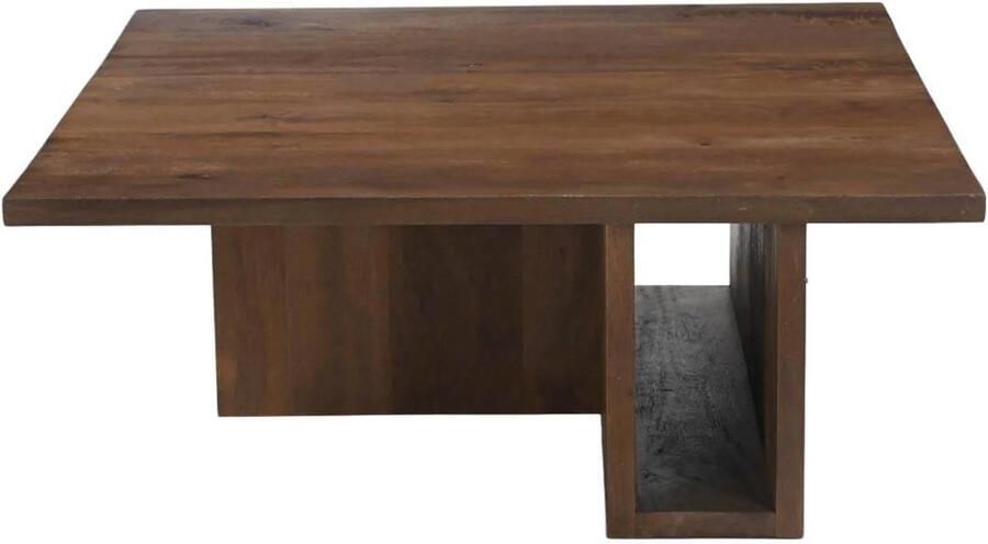 Giga Meubel Salontafel Onni Vierkant Donkerbruin Hout 85x85x34cm