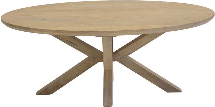 Giga Meubel Salontafel Onno Ovaal Mangohout Naturel 120x60x47cm