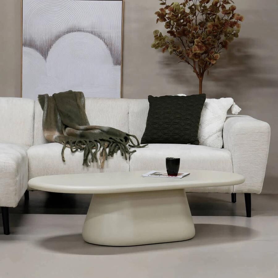 Déja Living DÉJA Living Salontafel Riva Ovaal Eco Composiet 140x65x39cm - Foto 2