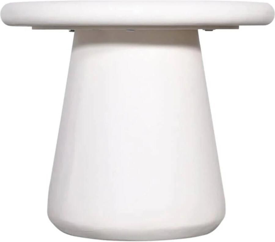 Giga Meubel Salontafel Beige Rond Beton look 50x50x42cm Tafel Romy - Foto 2