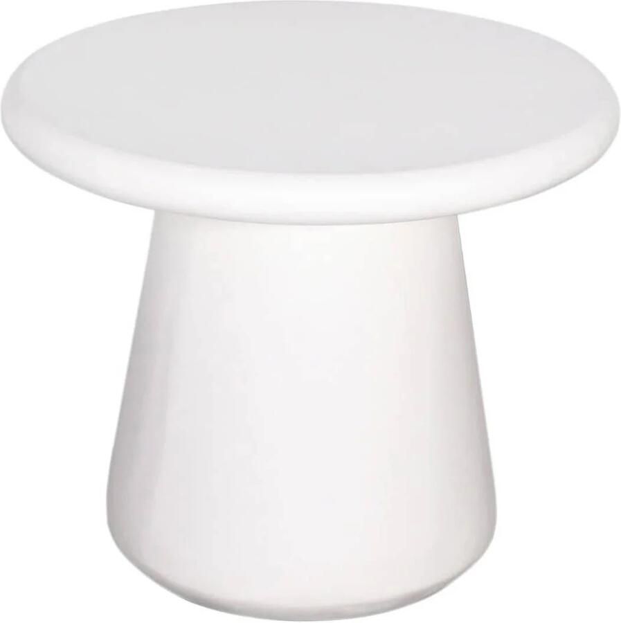 Giga Meubel Salontafel Beige Rond Beton look 50x50x42cm Tafel Romy - Foto 4