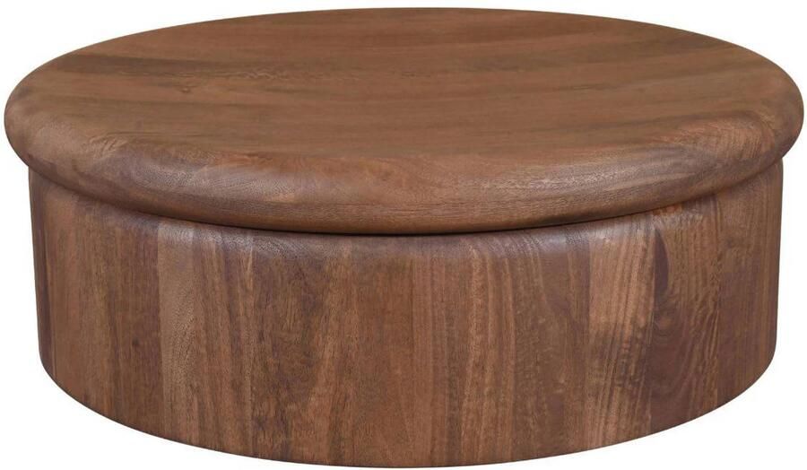 DÉJA Living Salontafel Rota Rond Donkerbruin Mangohout 90x90x31cm