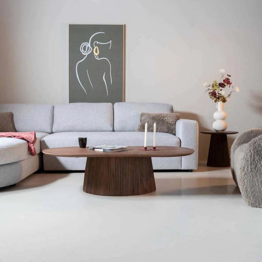 Giga Meubel Salontafel Salvador Donkerbruin Hout 120x60x38cm - Foto 2