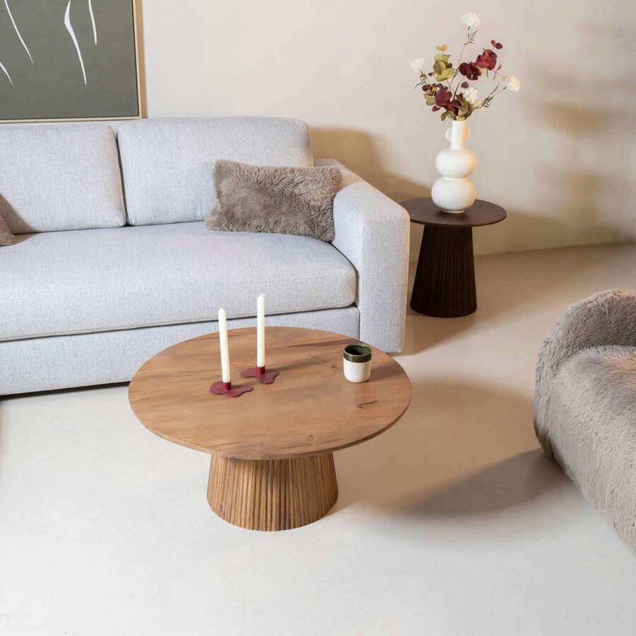 Giga Meubel Salontafel Salvador Naturel Hout 80x80x38cm - Foto 2
