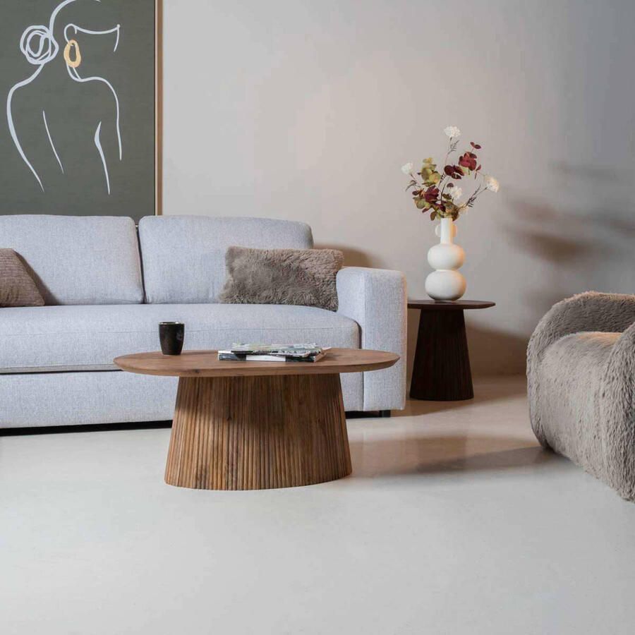 Giga Meubel Salontafel Salvador Naturel Hout 90x55x38cm - Foto 2