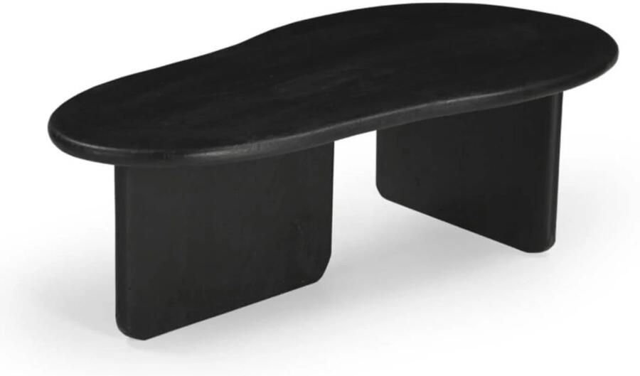 Giga Meubel Salontafel Organisch 130cm Zwart Mangohout Sira - Foto 4