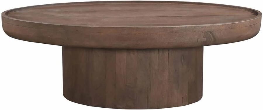 DÉJA Living Salontafel Sola Ovaal Mangohout Donkerbruin 120x65x39cm