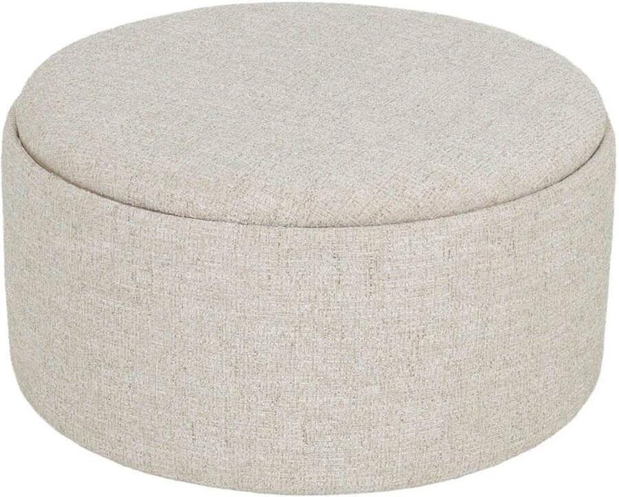 DÉJA Living DÉJA Salontafel Zara Beige Naturel Rond met Opbergruimte 80cm - Foto 2