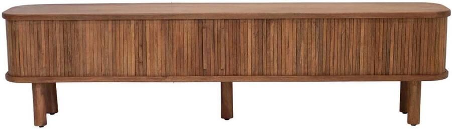Giga Meubel Tv-meubel Naturel Mangohout Schuifdeuren 200x40x50cm Maria