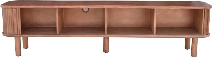 Giga Meubel Tv-meubel Naturel Mangohout Schuifdeuren 200x40x50cm Maria - Foto 5