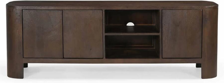 Giga Meubel Tv-Meubel Bruin Mangohout 3-Deuren 160x40x55cm Mitchel - Foto 2