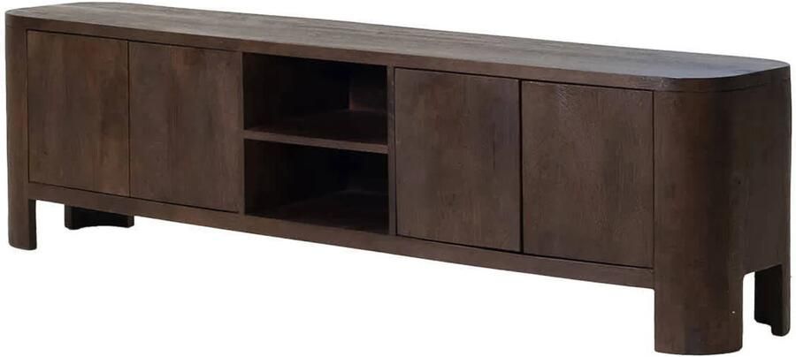 Giga Meubel Tv Meubel Donkerbruin Mangohout 200x40x55cm Mitchel - Foto 4