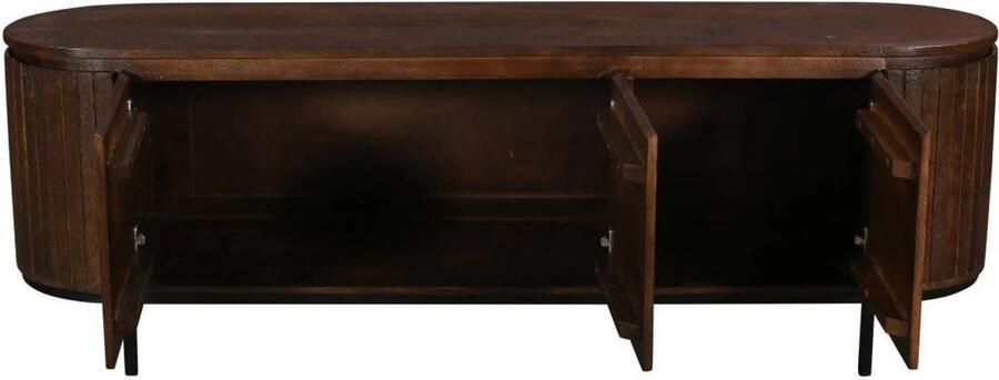 Giga Meubel Tv-meubel Tora Mangohout Metaal Donkerbruin 170x45x57cm - Foto 3