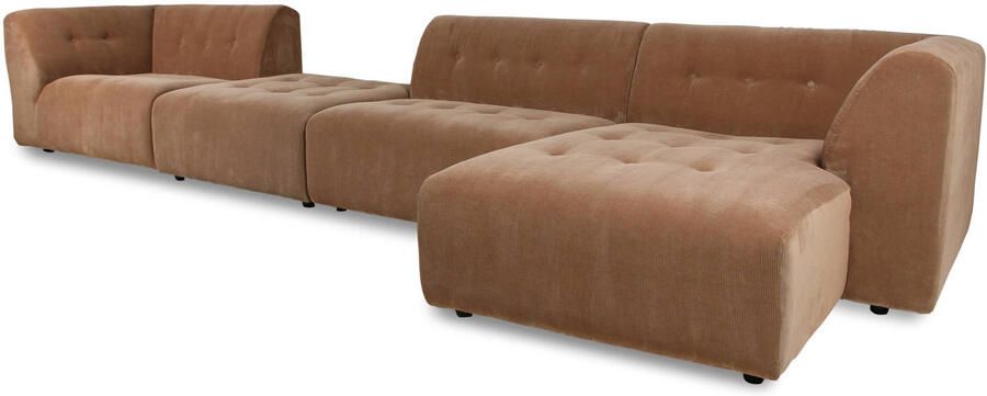 HKLIVING Vint Bank Element 1 5-zitsbank Links Corduroy Rib Bruin - Foto 2