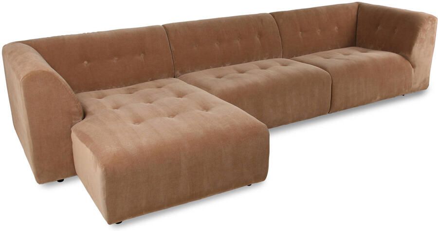 HKLIVING Vint Bank Element 1 5-zitsbank Rechts Corduroy Rib Bruin