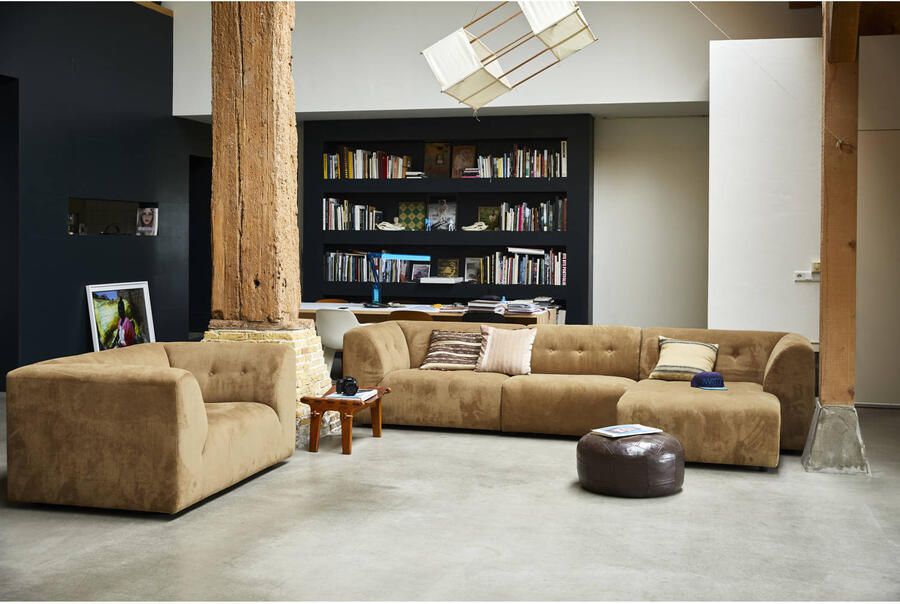 HKLIVING Vint Bank Element Divan Rechts Corduroy Rib Bruin - Foto 2
