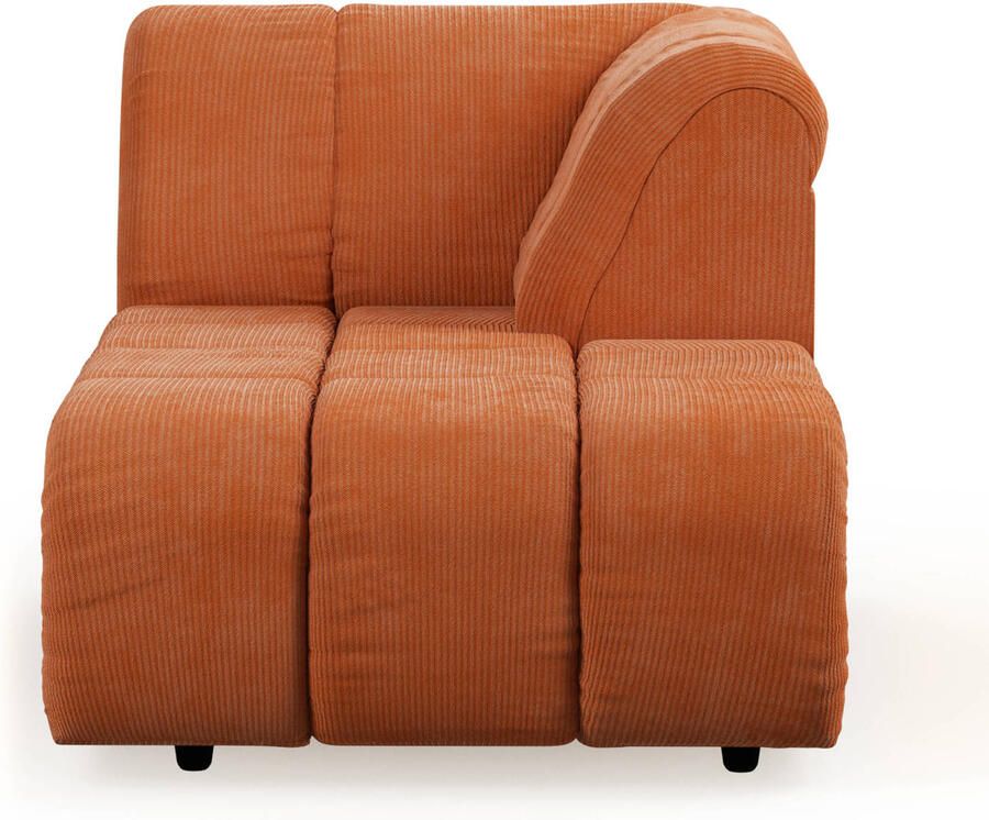 HKliving Wave Bank Element Divan Rechts Dusty Orange - Foto 3