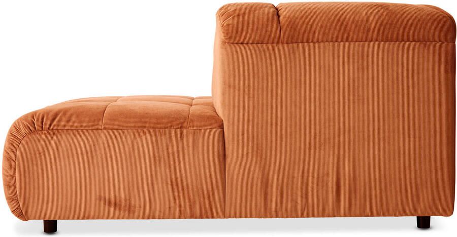 HKliving Wave Bank Element Divan Rechts Dusty Orange