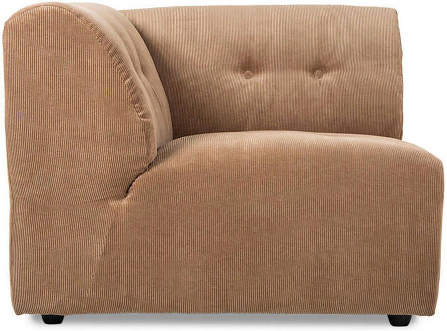 HKLIVING Vint Bank Element Hoekstuk Links Corduroy Rib Bruin - Foto 3