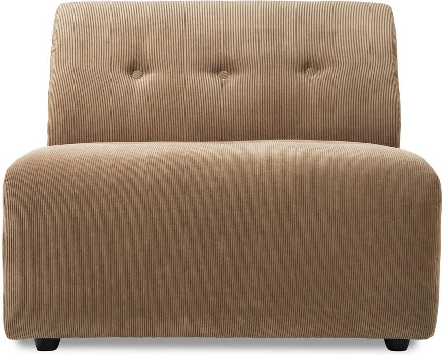 HKLIVING Vint Bank Element Middenstuk Corduroy Rib Bruin - Foto 3