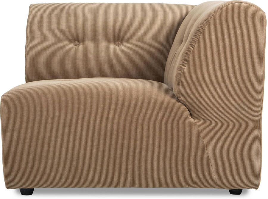 HKLIVING Vint Bank Element Hoekstuk Rechts Corduroy Rib Bruin - Foto 3