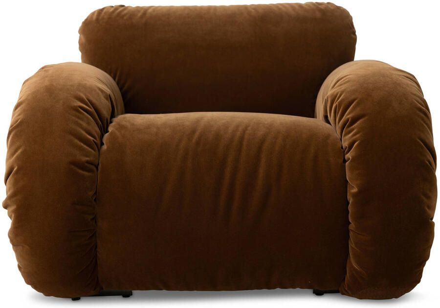 HKLIVING Arc Lounge Fauteuil Royal Velvet Caramel - Foto 2