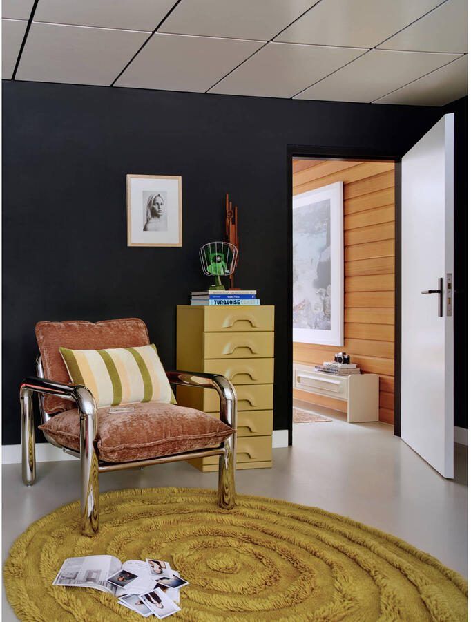 HKliving Chrome Lounge Fauteuil Velvet Brown - Foto 3