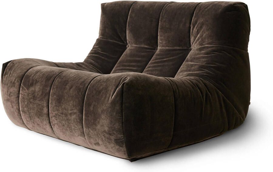 HKliving Lazy Lounge Fauteuil Royal Velvet Espresso