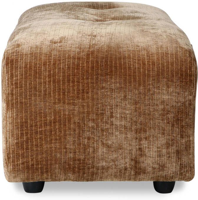 HKliving Vint Bank Element Hocker Small Corduroy Velvet Aged Gold - Foto 2