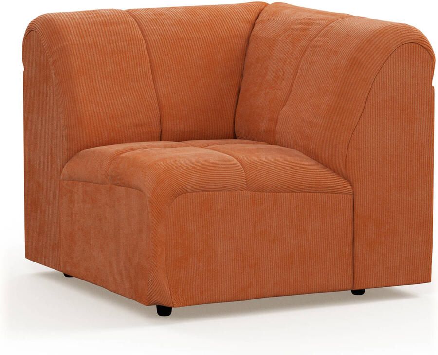HKLIVING Wave Bank Element Hoekstuk Dusty Orange - Foto 2